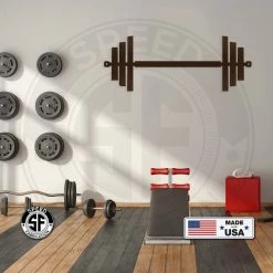 Speed Fabrication Barbell Home Gym Metal Sign