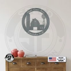 Speed Fabrication Farm Metal Signs Personalized Farm Established Date Metal Sign