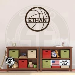 Speed Fabrication Personalized Basketball Metal Sign-Athlete Gift Sports Wall Art