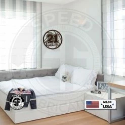 Speed Fabrication Personalized Basketball Name And Number Metal Sign - Athlete Gift - Home Decor