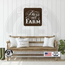 Speed Fabrication Bless This Farm Metal Sign-Home Decor Sign Farm Metal Signs