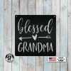 Speed Fabrication Home Decor & Gifts Blessed Grandma Heart Arrow Metal Sign