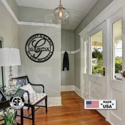 Speed Fabrication Round Roman Numeral Anniversary Date With Family Name Sign Home Decor & Gifts