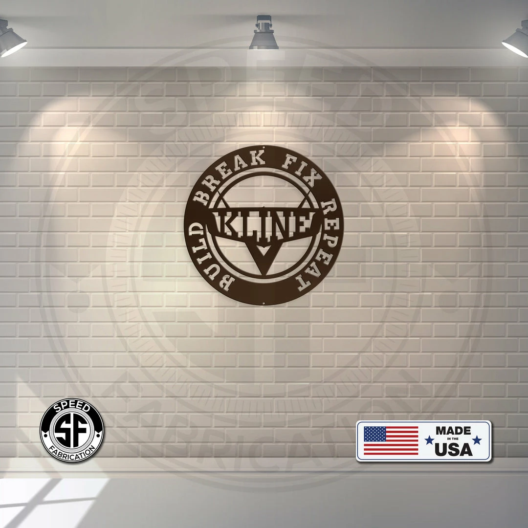 Speed Fabrication Customizable Garage Sign Garage Metal Signs