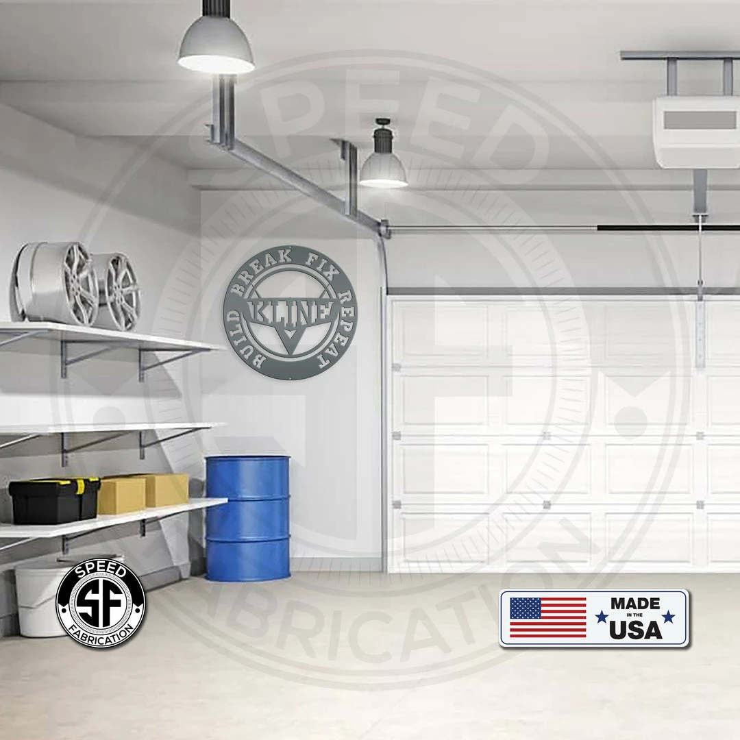 Speed Fabrication Customizable Garage Sign Garage Metal Signs
