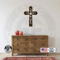 Speed Fabrication Butterfly Cross Metal Sign
