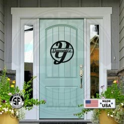 Speed Fabrication Personalized Monogram And Family Name Round Metal Sign Monograms