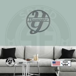 Speed Fabrication Personalized Monogram And Family Name Round Metal Sign Monograms