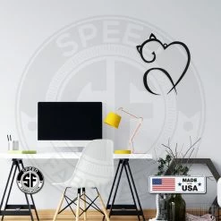 Speed Fabrication Cat Love Metal Sign Home Decor Cat Lover Cat Gift Home Decor & Gifts