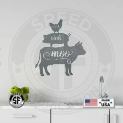 Speed Fabrication Farm Metal Signs Cluck Oink Moo Metal Farm Animal Sign