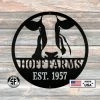 Speed Fabrication Farm Metal Signs Personalized Cow Farm With Established Date Metal Sign