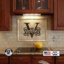 Speed Fabrication Personalized Split Curl Monogram Metal Sign