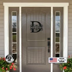 Speed Fabrication Personalized Split Curl Monogram Metal Sign