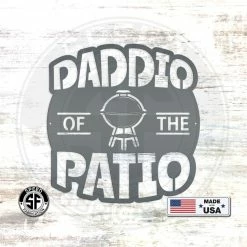 Speed Fabrication Daddio Of The Patio BBQ Metal Sign Outdoor Patio/Lawn Metal Signs