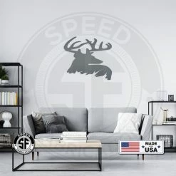 Speed Fabrication Deer Buck Side Bust Metal Sign Hunting & Fishing Metal Signs