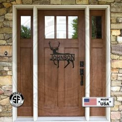 Speed Fabrication Hunting & Fishing Metal Signs Personalized Deer Monogram Metal Sign