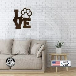 Speed Fabrication Dog LOVE Metal Sign Animal Metal Signs