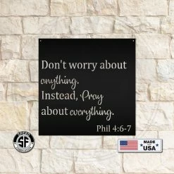 Speed Fabrication Bible Verse Sign - Christian Wall Art Religious Metal Signs