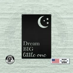 Speed Fabrication Moon And Stars - Dream Big Little One - Nursery Decor