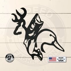 Speed Fabrication Hunting & Fishing Metal Signs Buck Fish Duck Metal Outdoor Sign