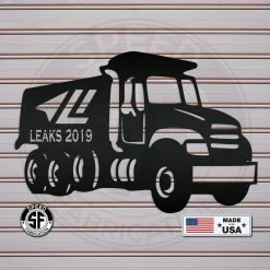 Speed Fabrication Personalized Dump Truck Metal Sign Outdoor Patio/Lawn Metal Signs