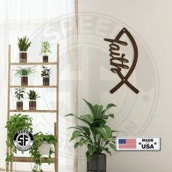 Speed Fabrication Religious Metal Signs Faith Fish Jesus Fish Love Metal Sign Christian Gift Religious Gift