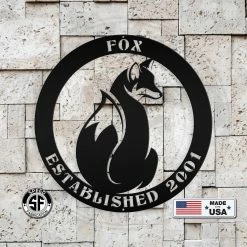 Speed Fabrication Personalized Fox Sign With Established Date