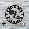 Speed Fabrication Decor God Bless America Metal Sign