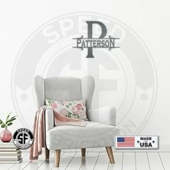 Speed Fabrication Personalized Gothic Monogram Metal Sign Home Decor & Gifts