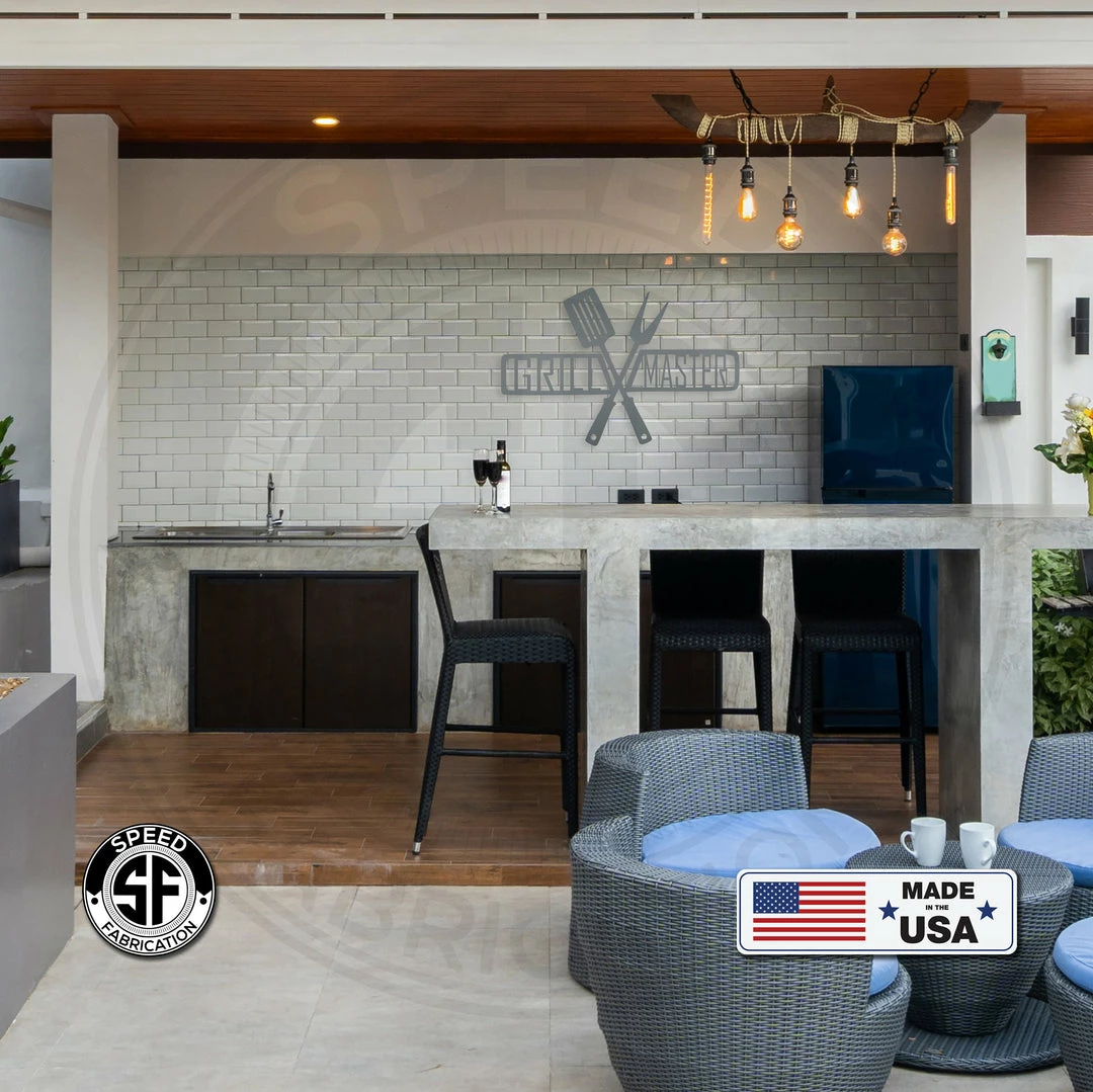 Speed Fabrication Man Cave Wall Decor Grill Master Metal Sign Father's Day Gift-Gift For Him-BBQ Sign