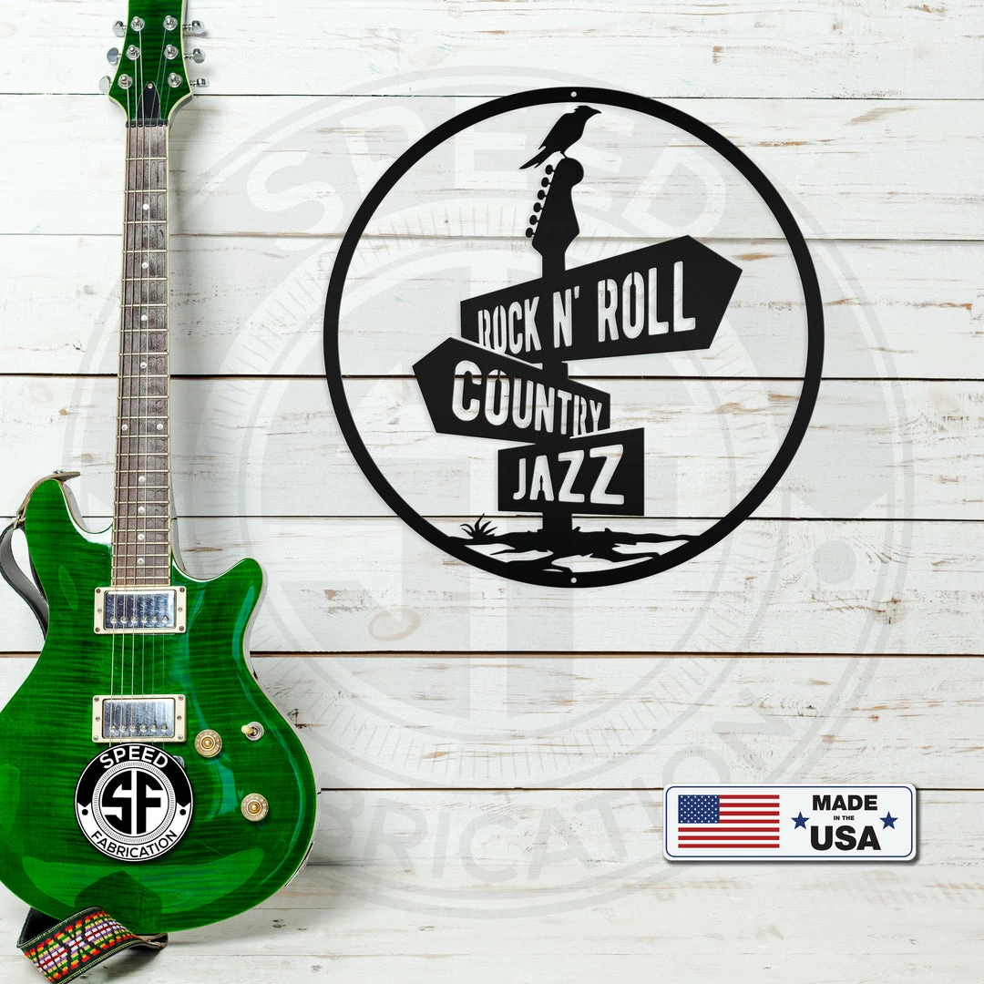 Speed Fabrication Music Genre Road Sign Board Metal Sign Man Cave Wall Decor