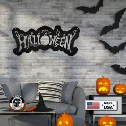 Speed Fabrication Happy Halloween Metal Sign