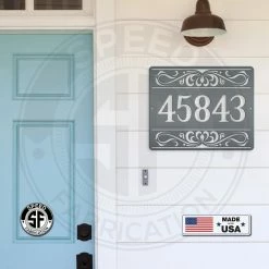 Speed Fabrication Decorative Custom House Numbers Metal Sign