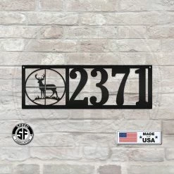 Speed Fabrication Personalized Deer In Sight Address House Numbers Metal Sign Address/House Number Metal Signs