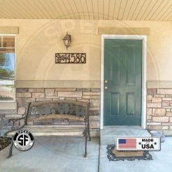 Speed Fabrication Address/House Number Metal Signs Tropical Address Sign