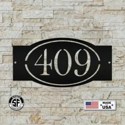 Speed Fabrication Personalized House Number Metal Sign Address/House Number Metal Signs