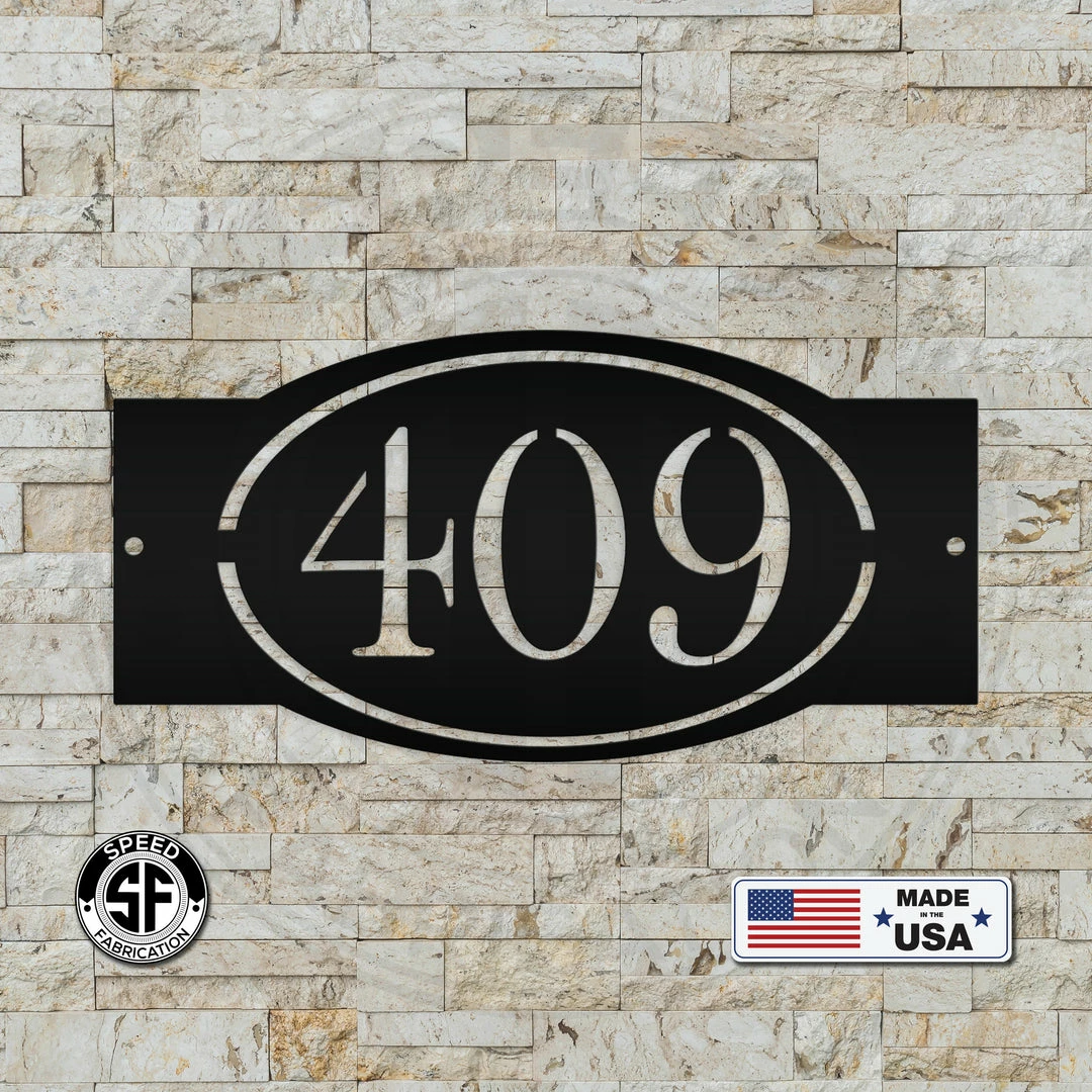 Speed Fabrication Personalized House Number Metal Sign Address/House Number Metal Signs