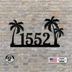 Speed Fabrication Most Popular Palm Tree House Address Sign