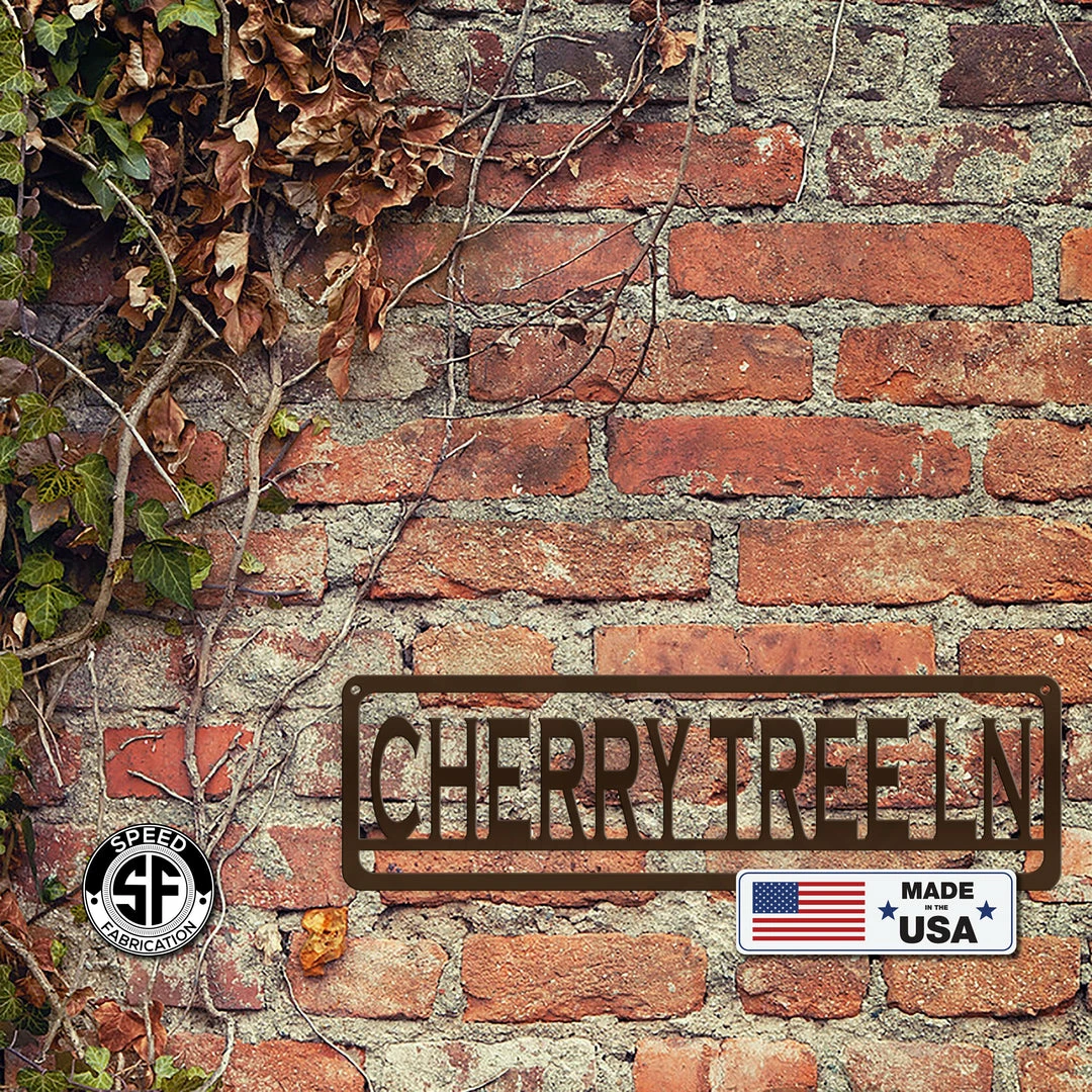 Speed Fabrication Custom Metal Address Sign Address/House Number Metal Signs