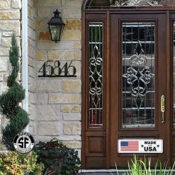 Speed Fabrication Personalized House Numbers Metal Sign - Weatherproof Address Sign