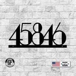 Speed Fabrication Personalized House Numbers Metal Sign - Weatherproof Address Sign