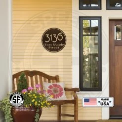 Speed Fabrication Address/House Number Metal Signs Personalized Round Address Metal Sign