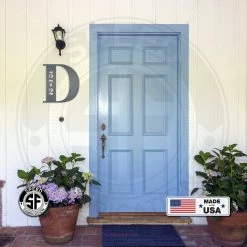 Speed Fabrication Personalized Monogram And House Number Metal Sign Address/House Number Metal Signs