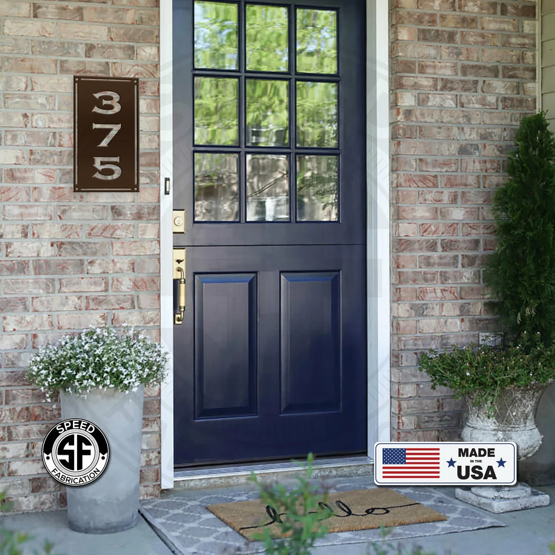 Speed Fabrication Personalized House Numbers Metal Sign