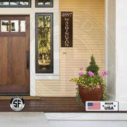 Speed Fabrication Personalized Vertical Address Metal Sign - Outdoor Address Sign