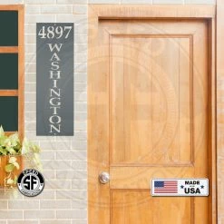 Speed Fabrication Personalized Vertical Address Metal Sign - Outdoor Address Sign