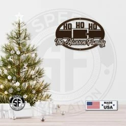 Speed Fabrication Christmas Metal Signs Personalized Family Name Ho Ho Ho Christmas Metal Sign