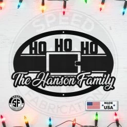 Speed Fabrication Christmas Metal Signs Personalized Family Name Ho Ho Ho Christmas Metal Sign