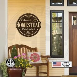 Speed Fabrication Personalized Family Homestead With Established Date Metal Sign