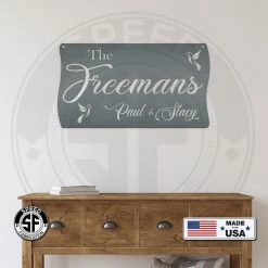 Speed Fabrication Personalized Hummingbird Family Name Metal Sign